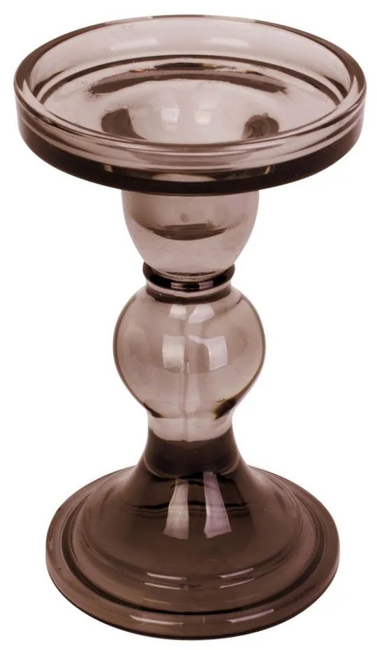 Sfeșnic din sticlă PT LIVING Art, maro