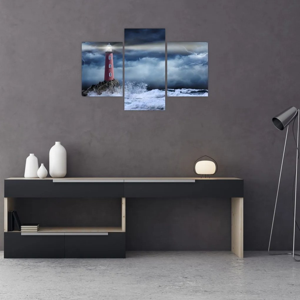 Tablou - Far pe stâncă (90x60 cm)