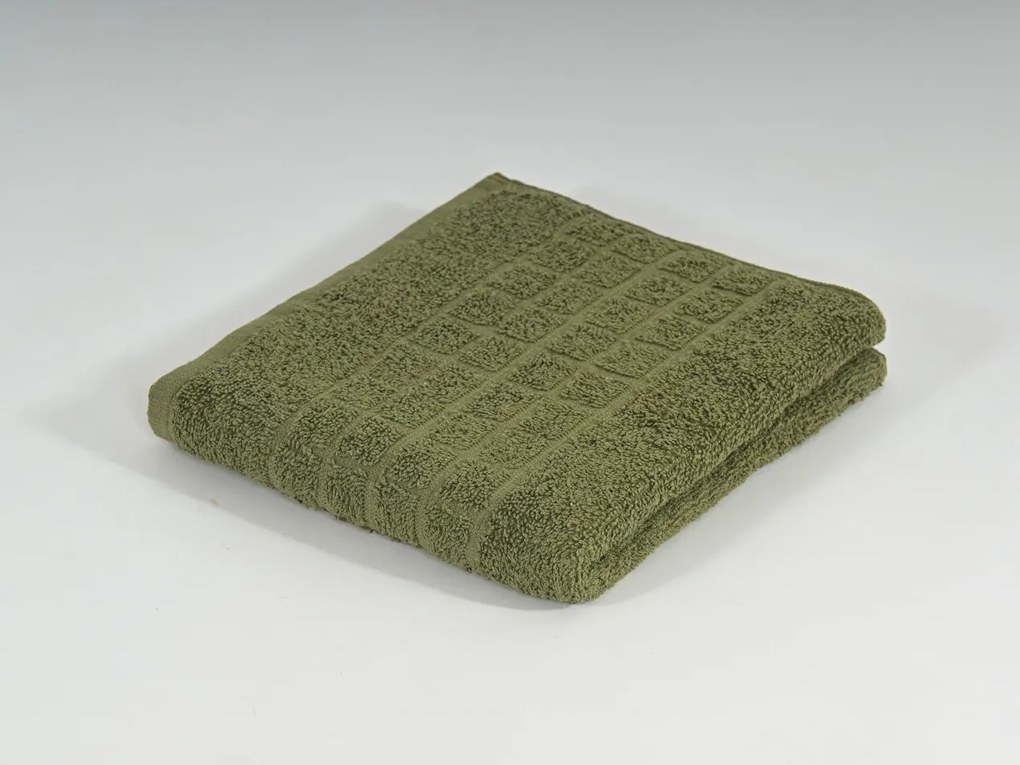 Prosop SOFT 50 x 100 cm verde olive, 100% bumbac