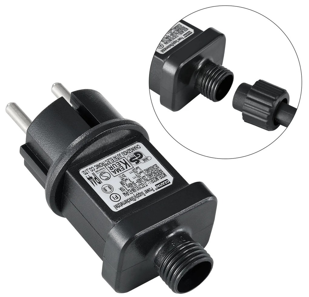 Ghirlanda artificială de crăciun 10 m verde cu 200 diode LED