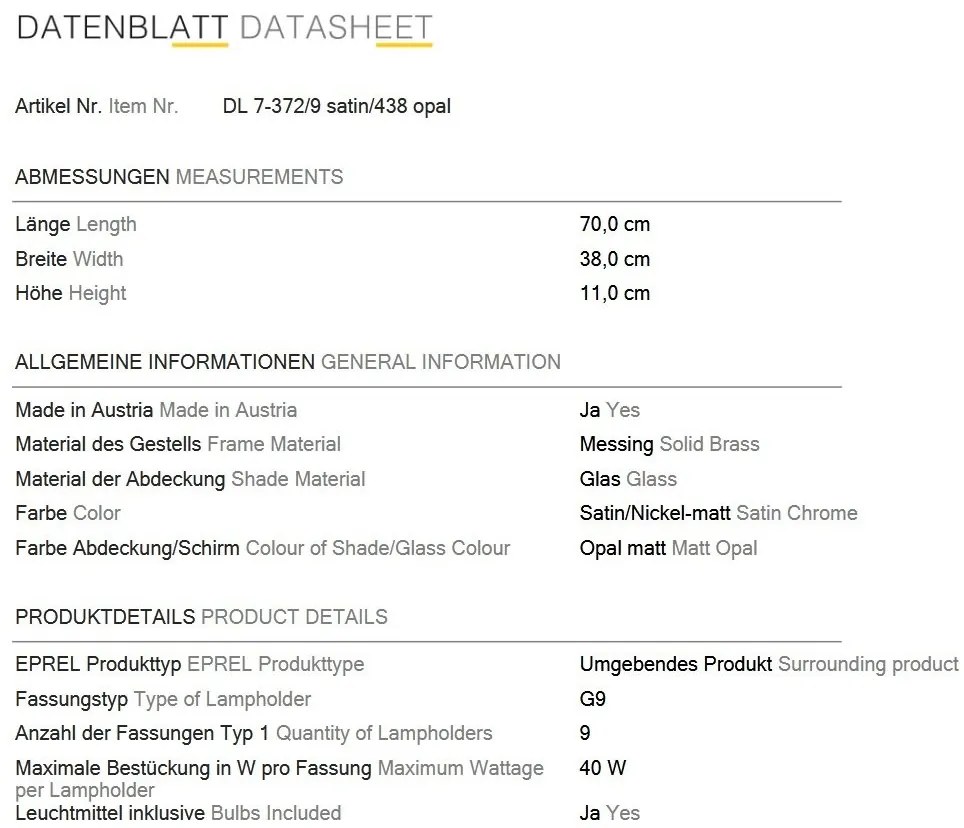 Plafoniera design modern OPALDESIGN 9L, satin
