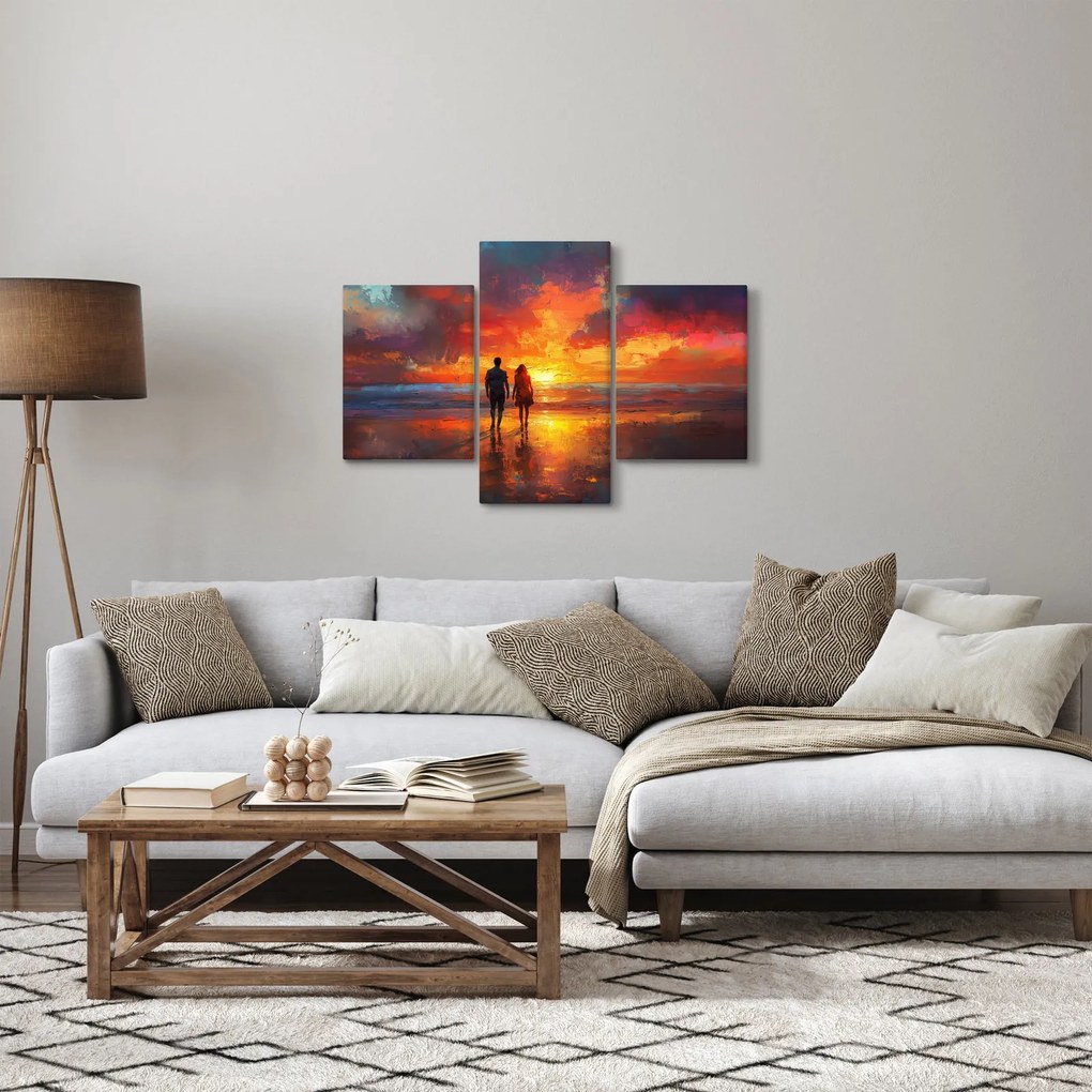 Tablou - Plimbare pe plajă (90x60 cm)
