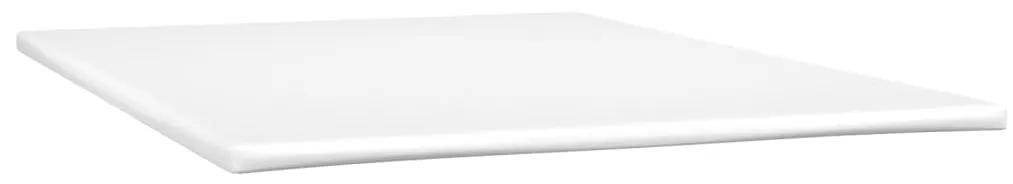 Pat box spring cu saltea, alb, 120x200 cm, piele ecologica Alb, 25 cm, 120 x 200 cm