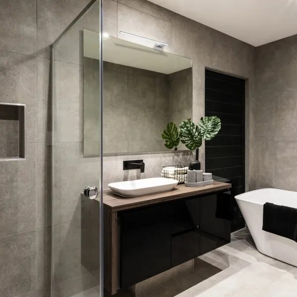 Aplica LED de perete pentru baie SHINE, 11W, 230V, 45 cm, IP44, crom lucios