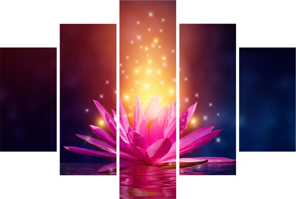 Tablou cu lotus pe apă (150x105 cm)