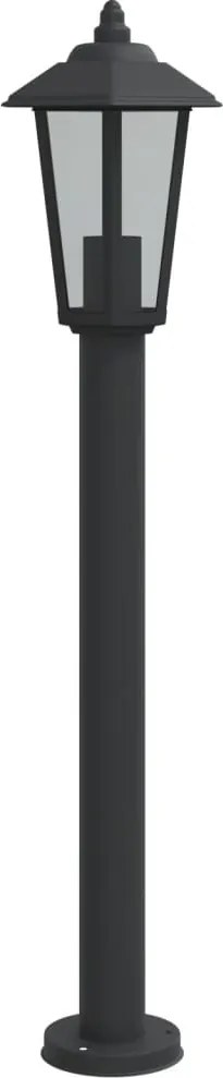 vidaXL Lampă exterioară de podea, negru, 80 cm, oțel inoxidabil