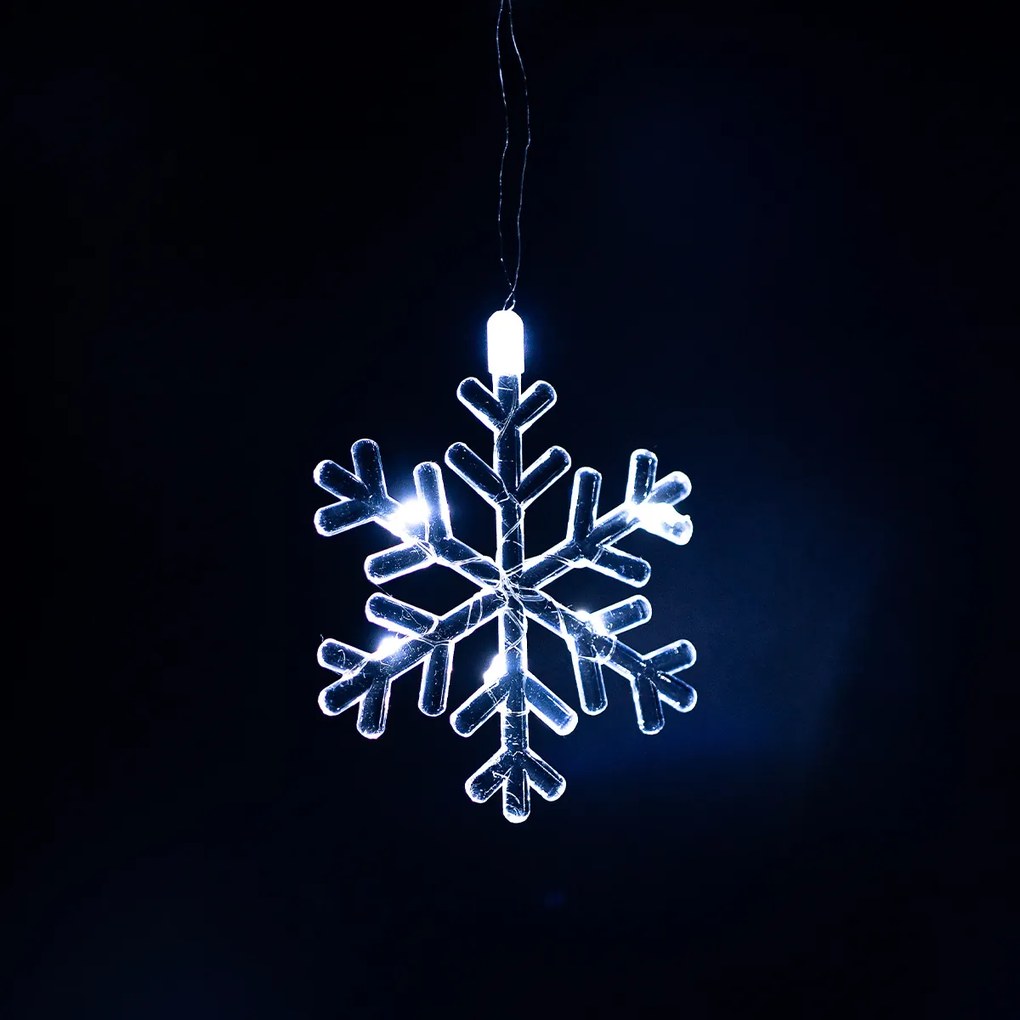 Ghirlandă luminoasă pentru exterior Snowflakes,200x60cm, LED, alb rece, temporizator, 8 funcții, 200 cm