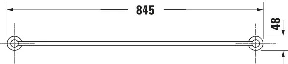 Duravit 99231000 - Suport pentru prosoape montat pe perete D-CODE, 84,5 cm, crom lucios