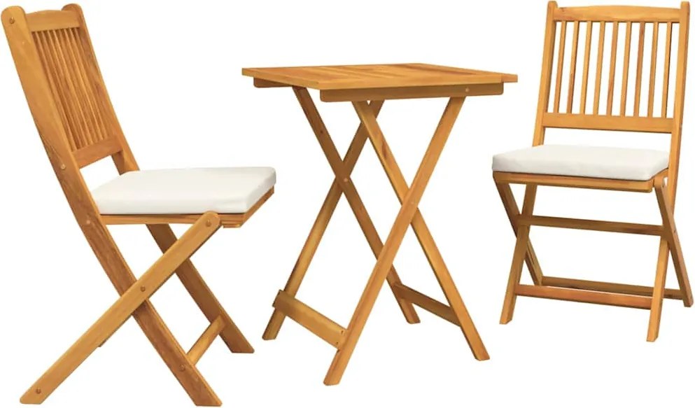 vidaXL Set Bistro de Grădină 3 pcs Maro Lemn Solid de Acacia
