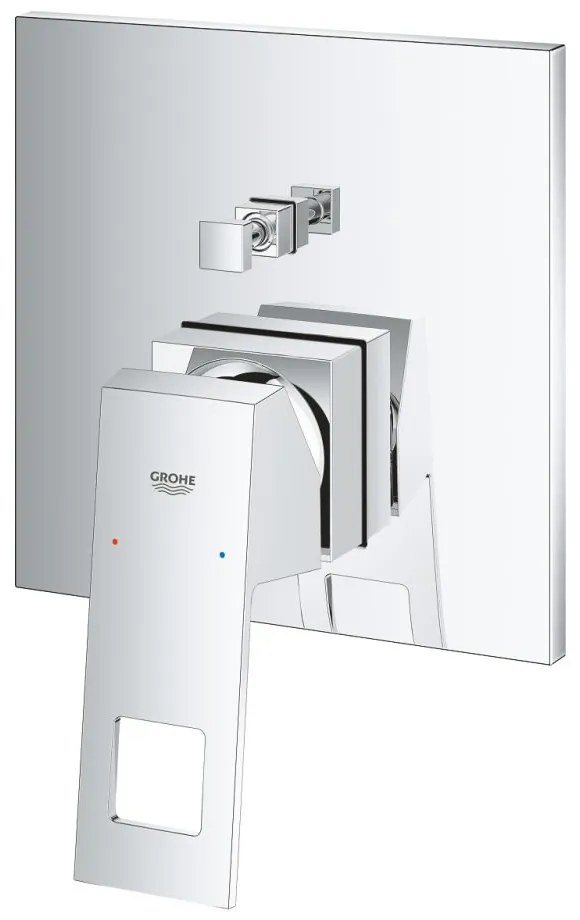 Baterie incastrata cu comutator cu 2 cai, crom