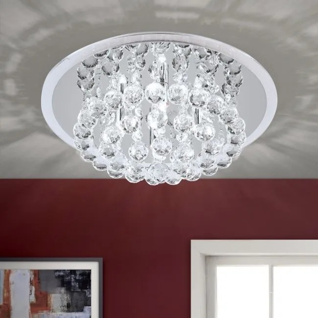 Plafoniera eleganta cristal K9 diam. 38cm Gloria DLU 2378/4/38 chrom OR