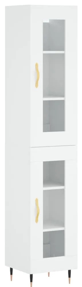 3199409 vidaXL Dulap înalt, alb, 34,5x34x180 cm, lemn prelucrat