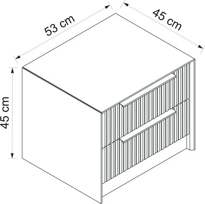 Noptieră Kale Luxe Anthracite