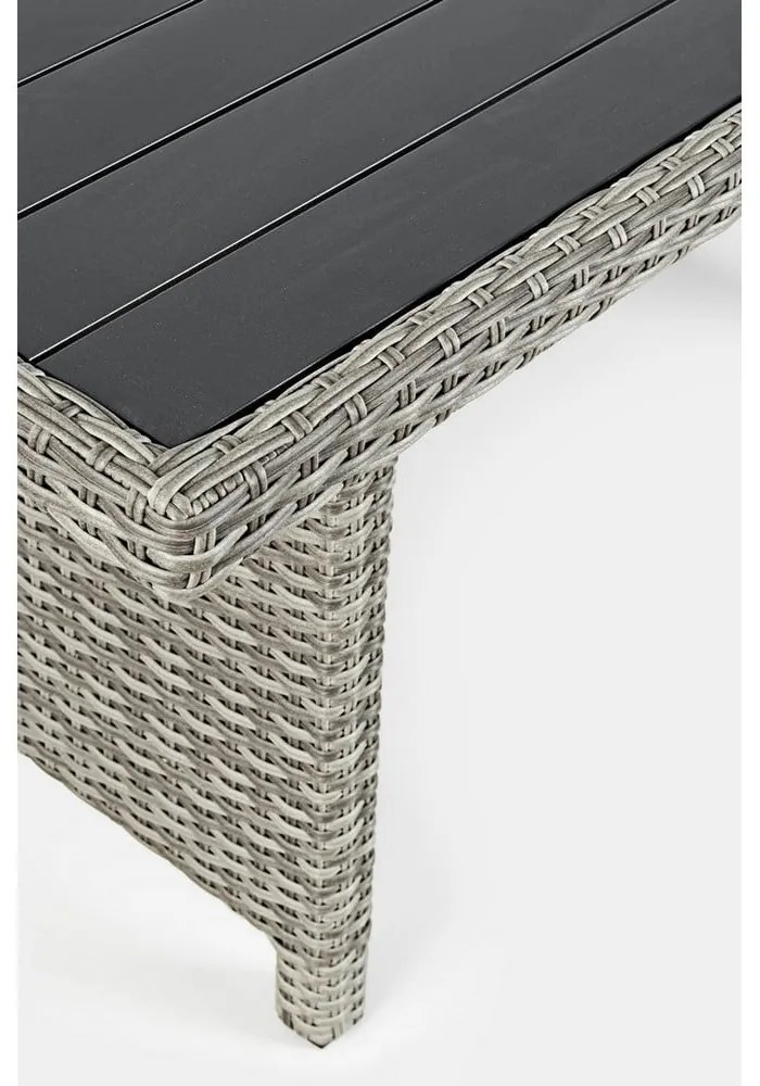 Set mobilier de grădină gri din ratan artificial pentru 6 persoane Ariel – Bizzotto