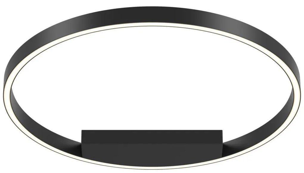 Plafoniera LED design modern Rim negru 60cm, 4000K