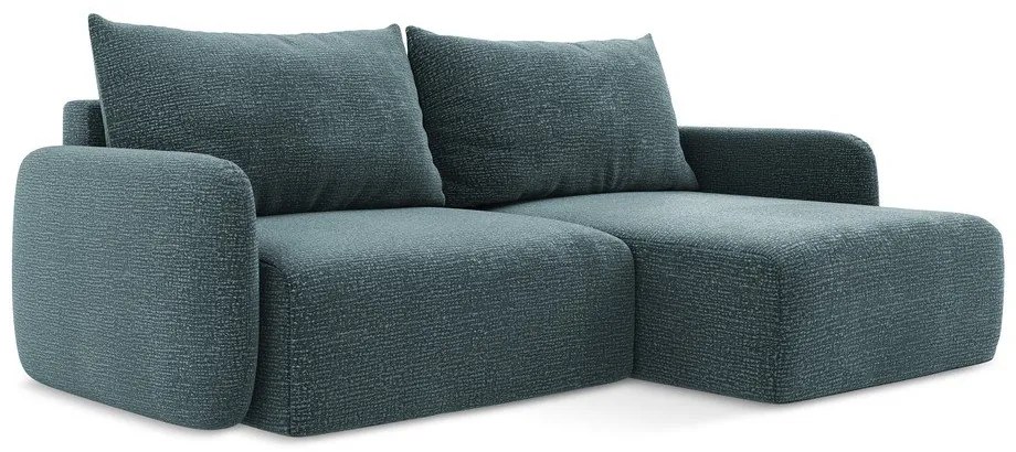 Colțar turcoaz extensibil/cu spațiu de depozitare (cu colț pe partea dreaptă) Kalena – Makamii