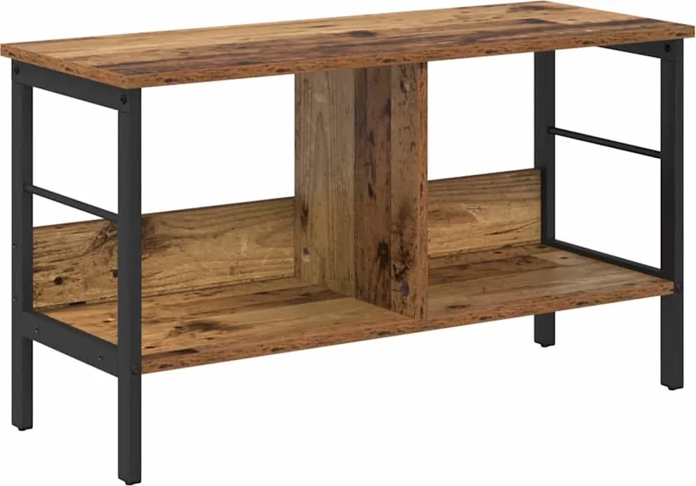 vidaXL Raft pentru cărți Lemn Vechi 82 x 32 x 47 cm Lemn compozit