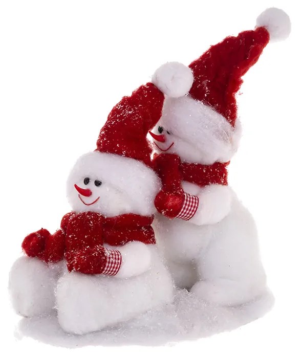 Decoratiune Craciun JJA  Snowmen on Ice 30cm