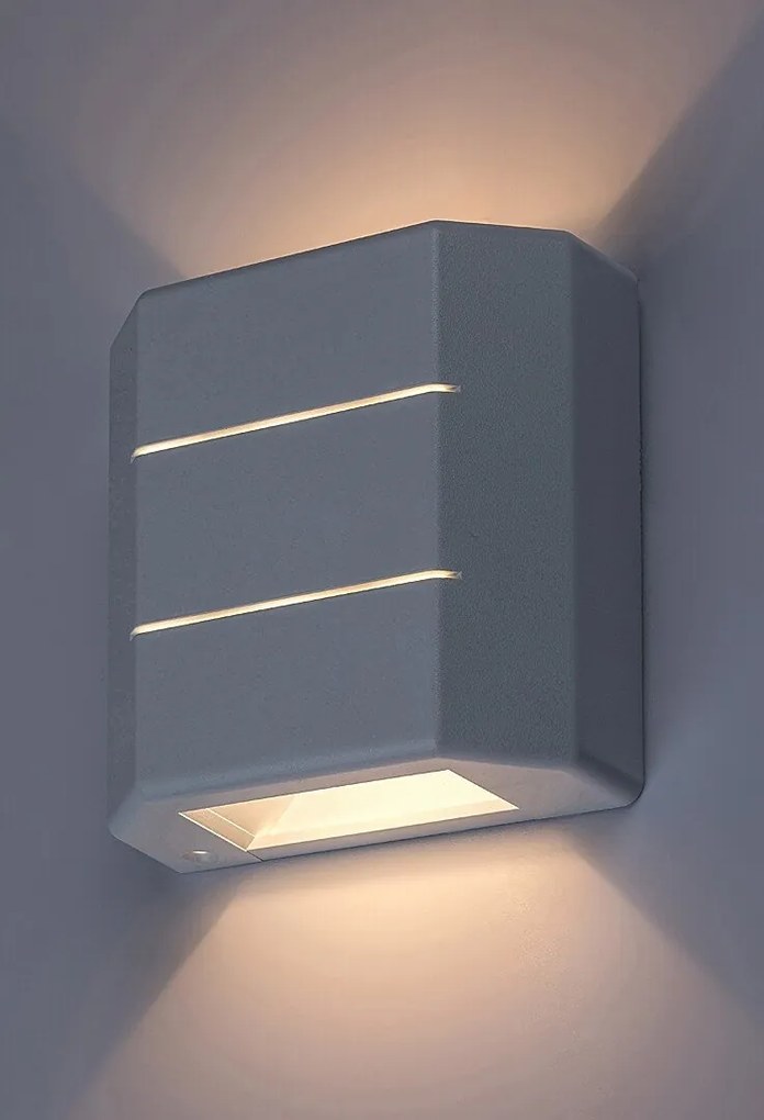 Aplica LED iluminat exterior ambiental IP54 Lippa alb