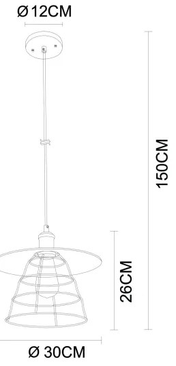 Globo 15086H1 - Lustra VIEJO 1xE27/60W/230V