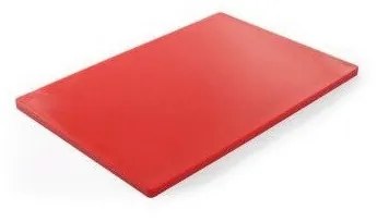 Tocator rosu, 450x300x12 mm, din polietilena HDPE 500, Hendi, cu 2 fete, potrivit si pt uz profesional, respecta normele de igiena HACCP
