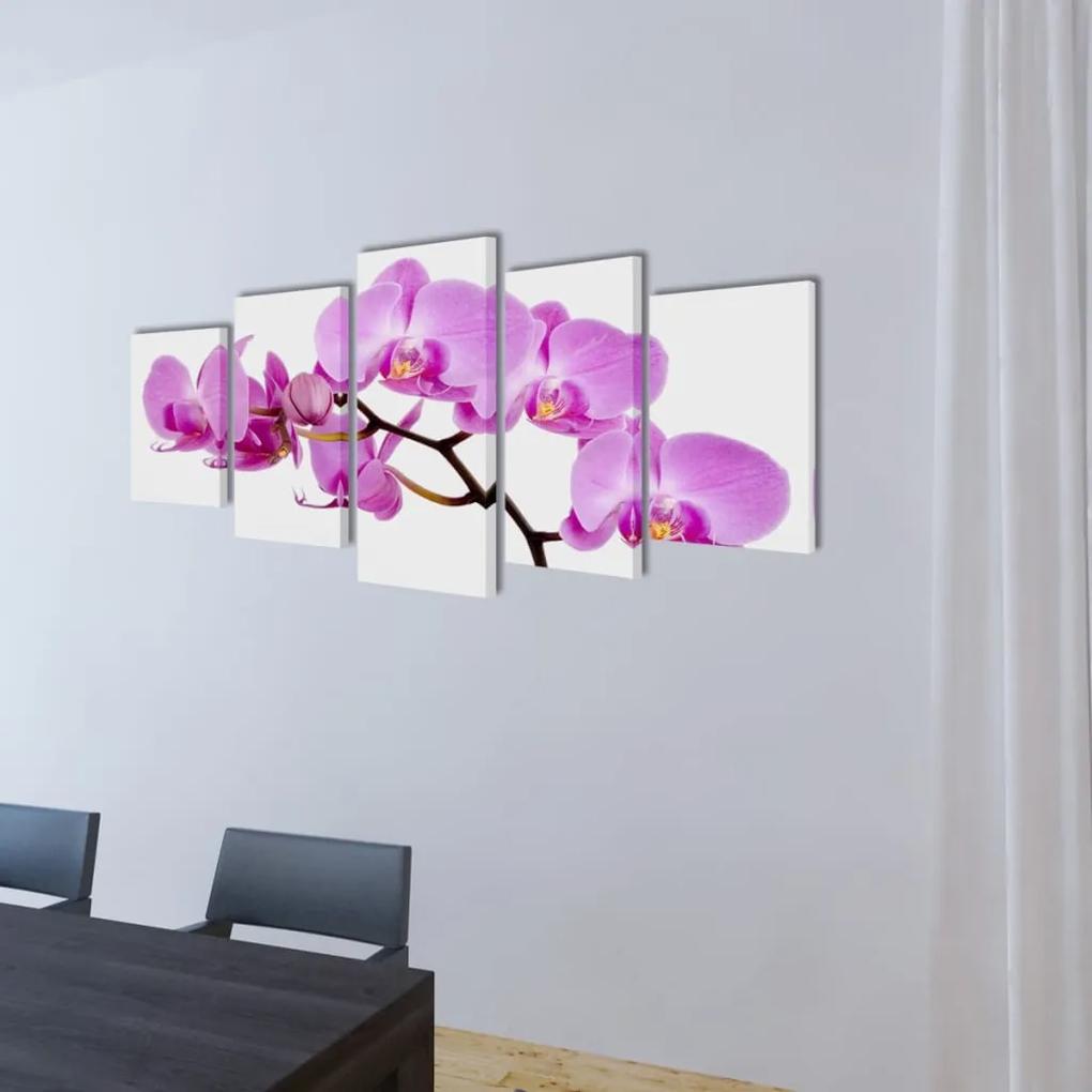 Set tablouri panza, imprimeu orhidee, 200 x 100 cm 200 x 100 cm, Orhidee