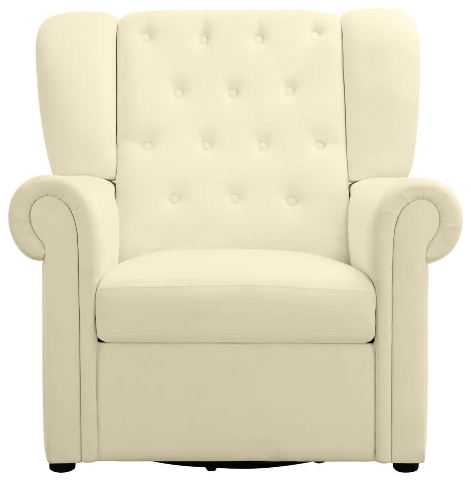 Fotoliu alb balansoar/chesterfield cu tapițerie din catifea Lillyse – Støraa