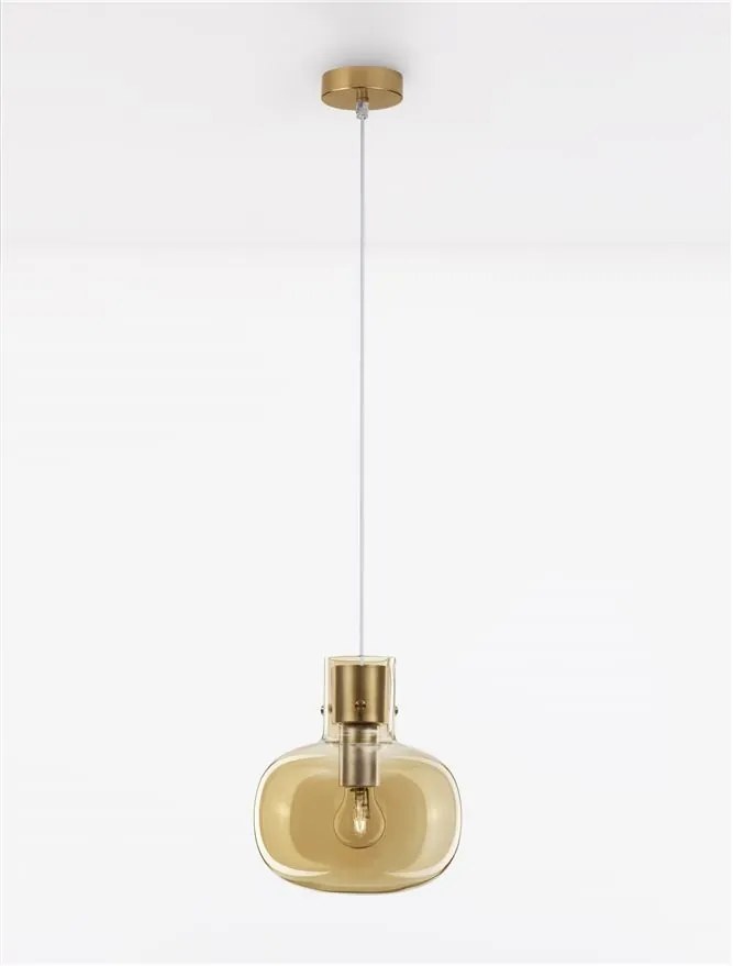 Lustra, Pendul design modern CINZIA champagne, 22cm