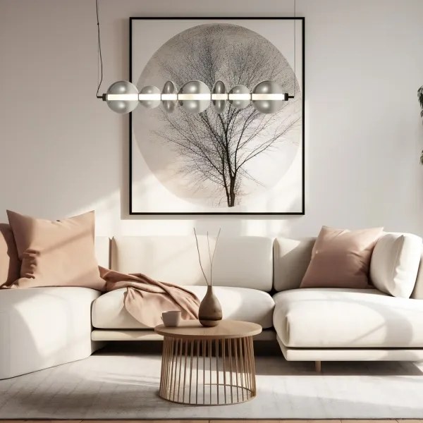 Lustră LED pe cablu DAPHNE LED/40W/230V gri