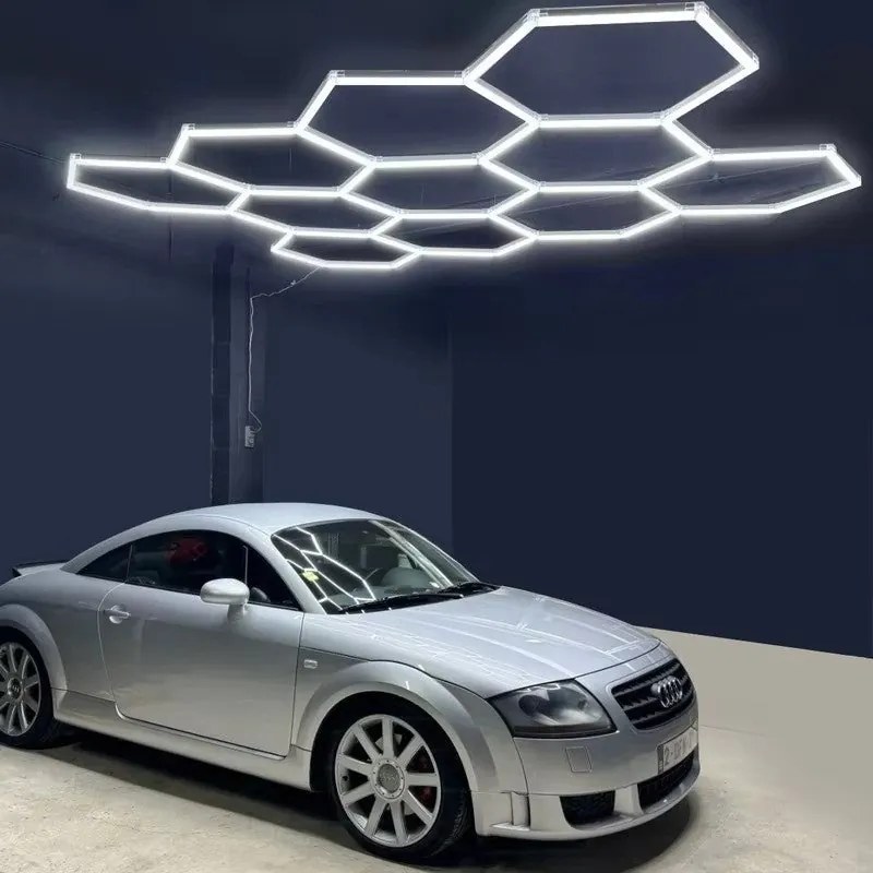 Panou LED HoneyComb, 11 Hexagoane, Lumină Rece 6500K, 368W