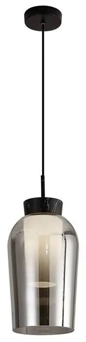 Pendul design modern Nora negru/ marmura neagra