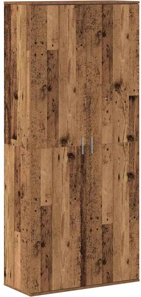 vidaXL Înălțat Lemn Vechi 80 x 35 x 180 cm Lemn compozit