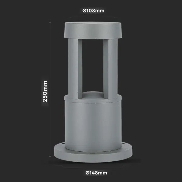Lampă LED de exterior LED/10W/230V 25cm 4000K IP65 gri