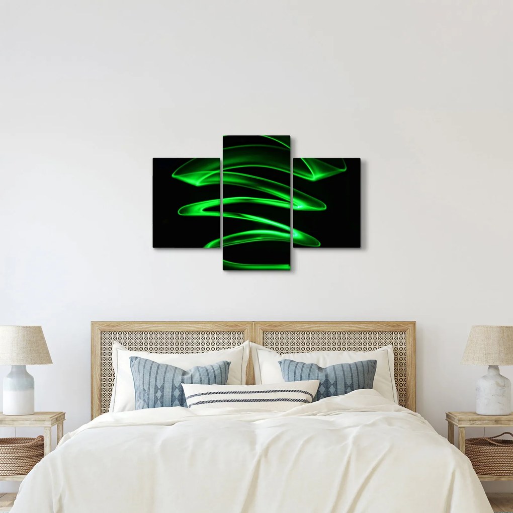 Tablou - valuri neon (90x60 cm)
