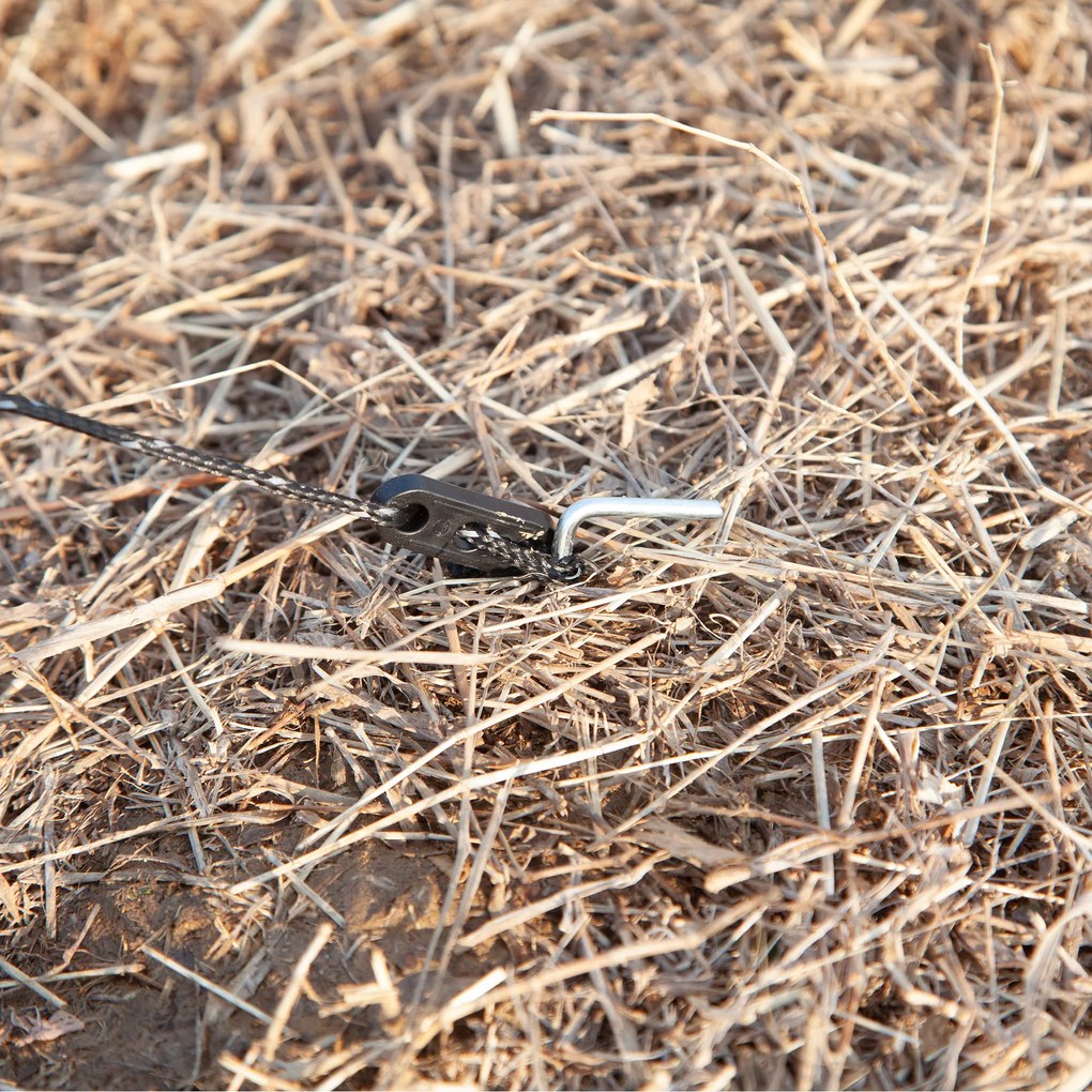 Outsunny Paravan de Plajă Pliabil din Poliester 540x150 cm Gri | Aosom Romania