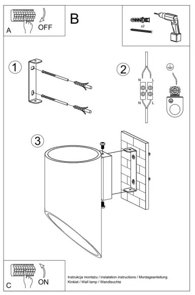 Aplică perete PENNE 20 1xG9/40W/230V negru