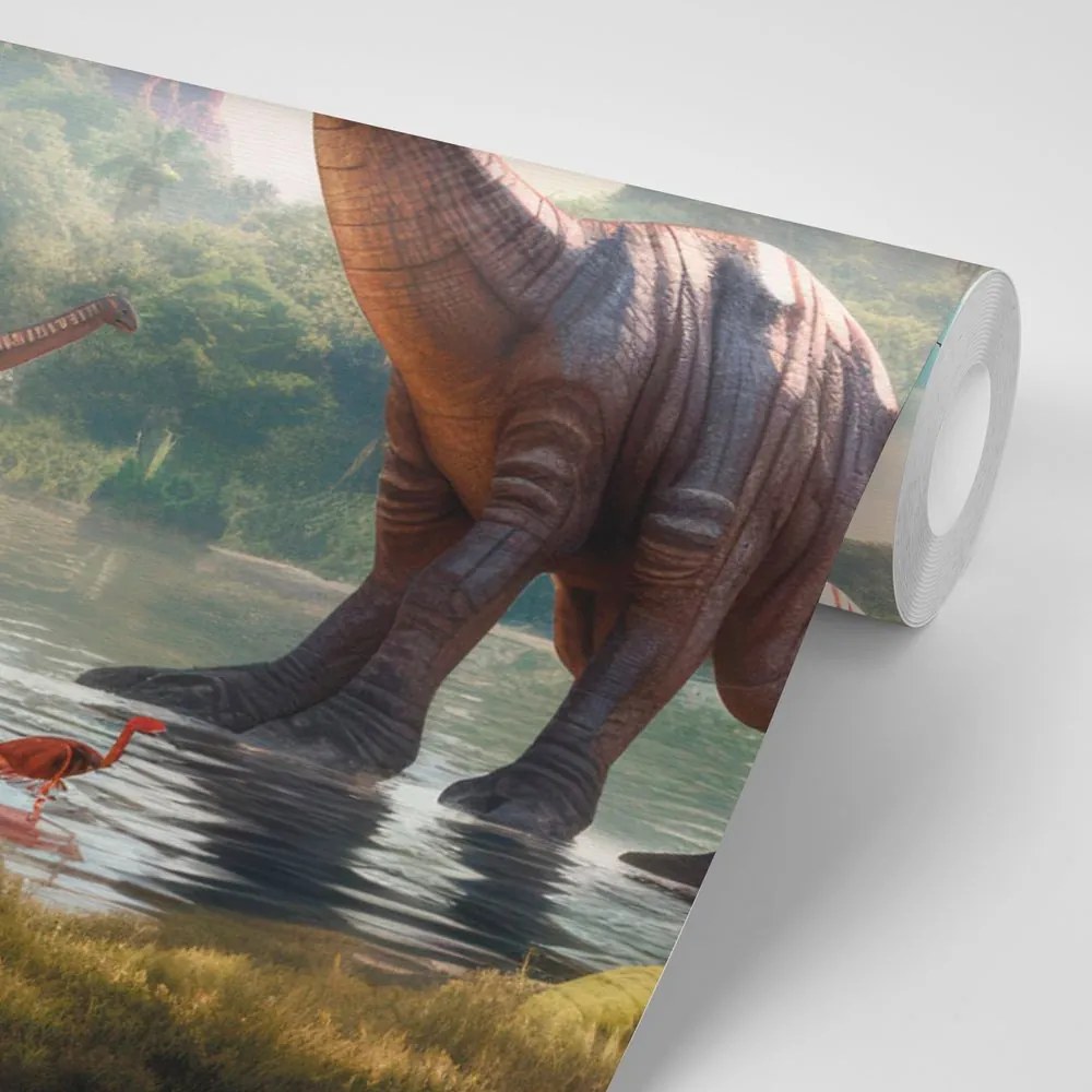 Tapet autoadeziv peisajul nedescoperit ale dinozaurilor