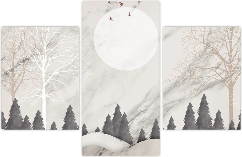 Tablou - Peisaj de iarnă (90x60 cm)