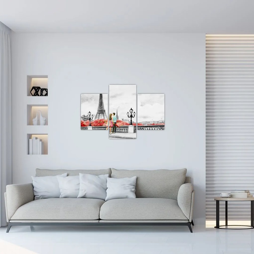 Tablou îndrăgostiții în Paris (90x60 cm)