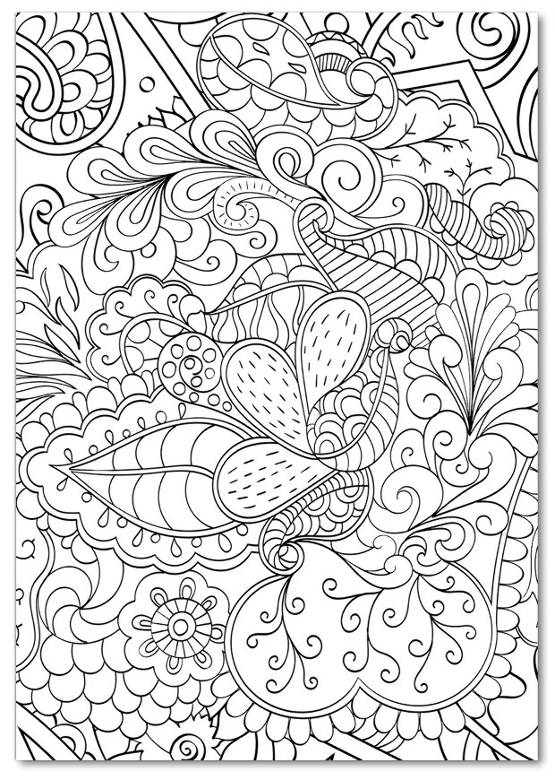 Fotografie imprimată pe sticlă zentangle fundal