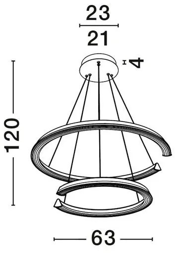 Lustra LED suspendata design circular ELMO