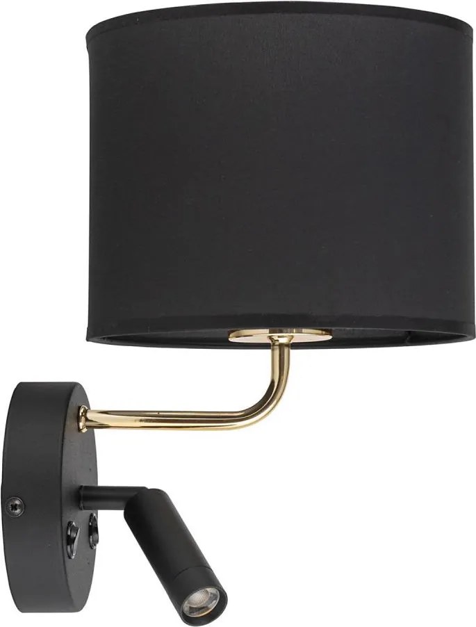 LED lampă flexibilă RICHI 1xE27/15W + LED 3W, 230V, negru