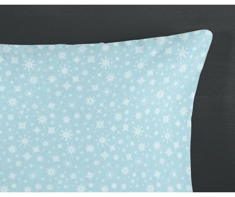 Lenjerie de pat albastră din flanelă pentru pat de o persoană 140x200 cm Seppo – HIP