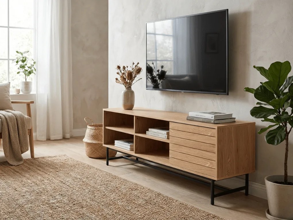 Masuta TV VALMOR 140x40 cm, decor stejar