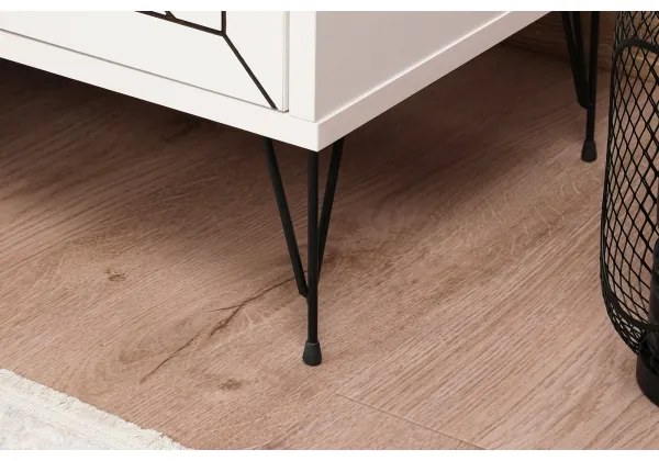 Noptieră LUNA 50x55 cm albă