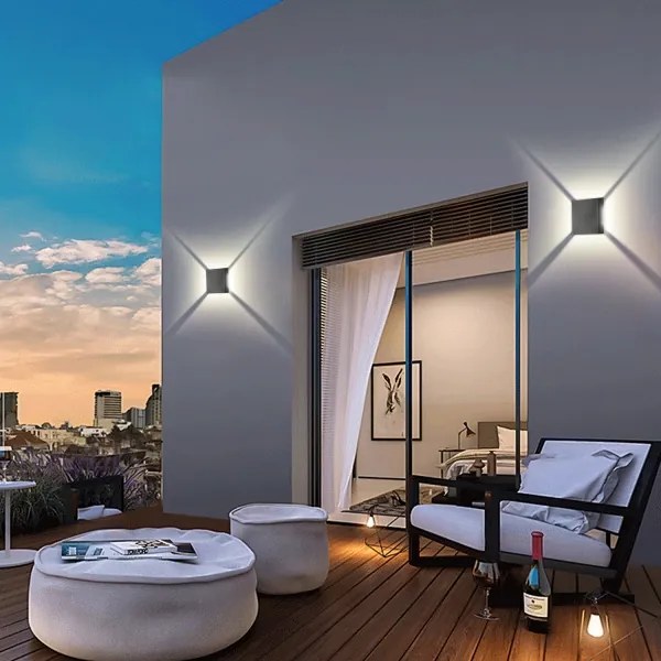 Brilagi - Aplica LED de exterior QUADRAY, 4W, 230V, antracit, IP65