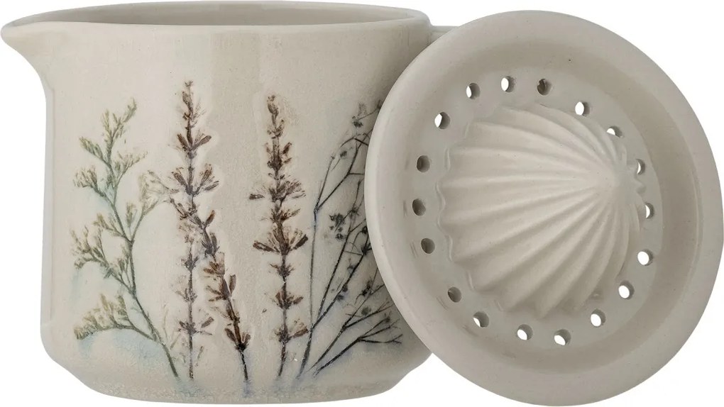 Storcător de lămâi din ceramică cu motive botanice, L14,5×H14×W10 cm, natural, „Bea"