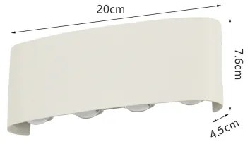 Brilagi - Aplica LED de exterior FLAREBOX, 8W, 230V, alb, IP65