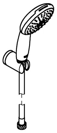 GROHE 279502431 - Set de duș VITALIO START 110 110 mm negru