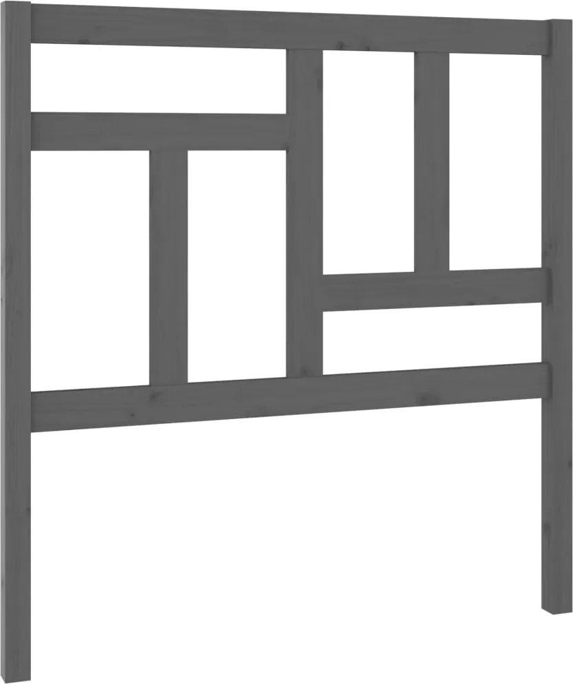 vidaXL Tăblie de pat, gri, 95,5x4x100 cm, lemn masiv de pin
